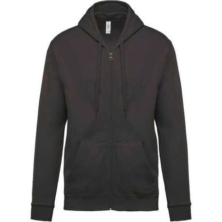 Unisex mikina(KARIBAN FULL ZIP HOODIE ) > šedá (dark) > 2XL
