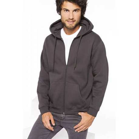 Unisex mikina(KARIBAN FULL ZIP HOODIE ) > šedá (dark) > 2XL