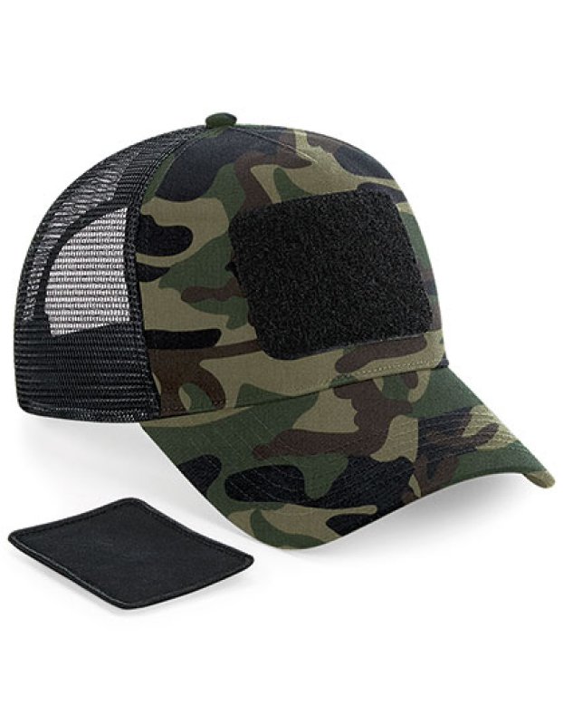 Unisex šiltovka (Beechfield Removable Patch Snapback Trucker) > maskáčová (jungle)