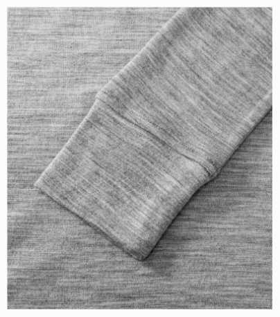 Dámske tričko (MALFINI Premium Merino Rise LS) > sivá (tmavý melír) > L