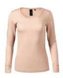 Dámske tričko (MALFINI Premium Merino Rise LS) > hnedá (cameo) > XL