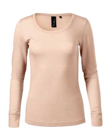 Dámske tričko (MALFINI Premium Merino Rise LS) > hnedá (cameo) > XL