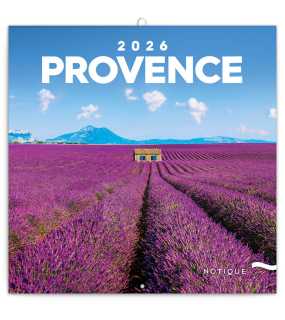 Nástenný kalendár (Provence 2026) - 30 x 30 x 1 cm