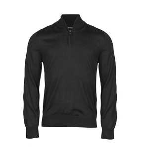 Unisex mikina (Tee Jays Men's Half Zip) > čierna > S