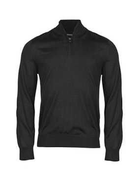 Unisex mikina (Tee Jays Men's Half Zip) > čierna > 3XL
