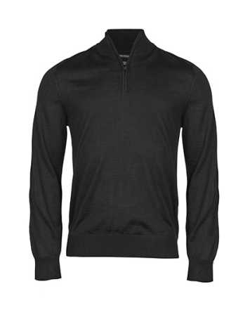 Unisex mikina (Tee Jays Men's Half Zip) > čierna > M
