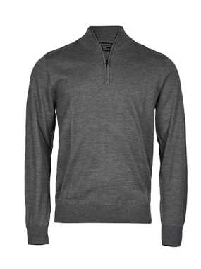 Unisex mikina (Tee Jays Men's Half Zip) > šedá (melange) > S