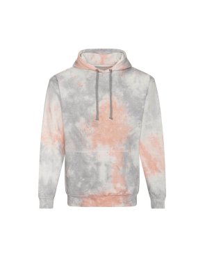 Unisex mikina (Just Hoods TIE-DYE HOODIE) > šedá (pink marble) > XL