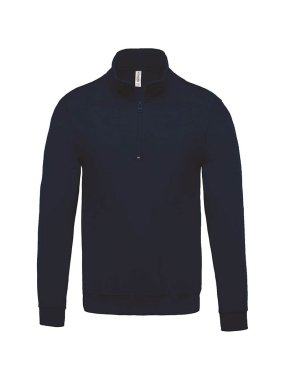 Pánska mikina (KARIBAN ZIP NECK SWEATSHIRT) > modrá (navy) > M
