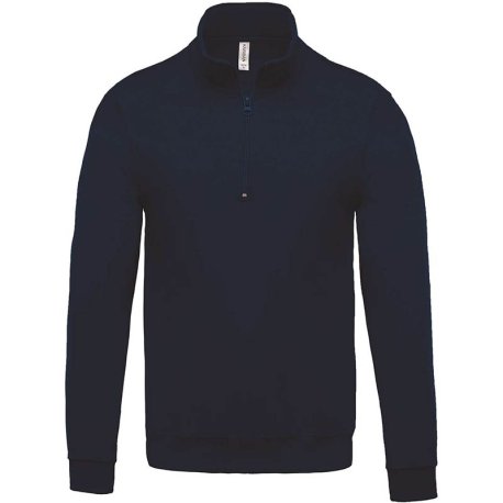 Pánska mikina (KARIBAN ZIP NECK SWEATSHIRT) > modrá (navy) > S