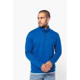 Pánska mikina (KARIBAN ZIP NECK SWEATSHIRT) > čierna > XS