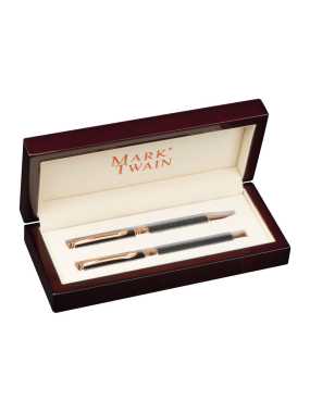 Písacia sada Mark Twain v drevenom kufríku > čierna