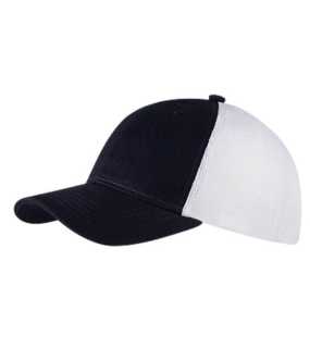 6 panelová šiltovka > čierna / biela