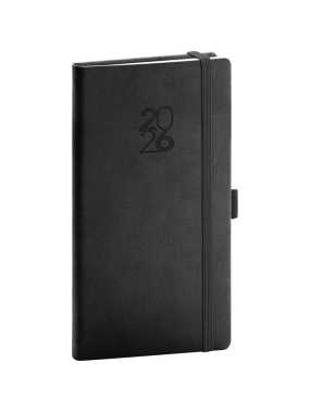Diár (Aprint Top 2026) - 9 x 15,5 x 1 cm  > čierna > vreckový týždenný