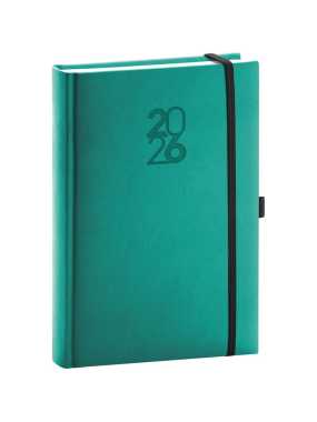 Diár (Aprint Top 2026) - 15 x 21 x 3 cm  > tyrkysová > denný A5