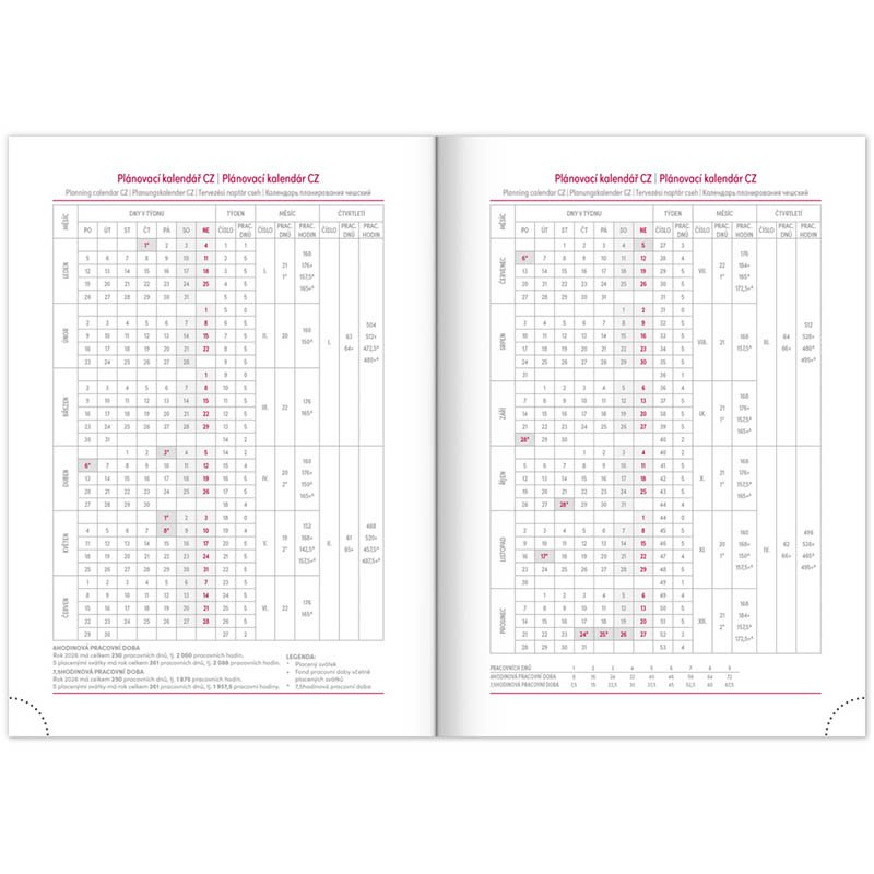 Diár (Aprint Top 2026) - 15 x 21 x 2 cm  > tyrkysová > týždenný A5