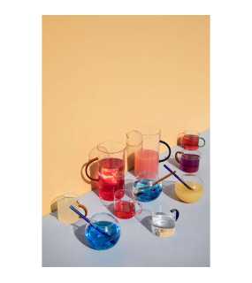 Pohár so slamkou 2ks (by ON) > transparentná / hnedá