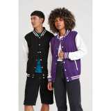 Pánska bunda(ALL WE DO IS VARSITY JACKET) > čierna (jet) / ružová (hot) > XS