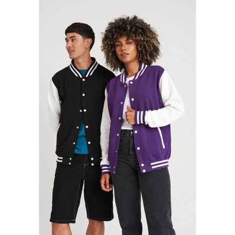 Pánska bunda(ALL WE DO IS VARSITY JACKET) > čierna (jet) / ružová (hot) > XS