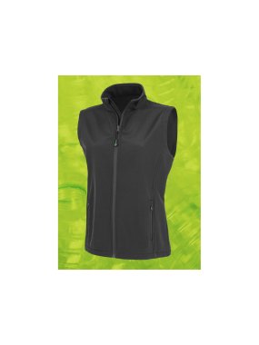 Dámska vesta (RESULT Womens Recycled 2-Layer Printable Softshell Bodywarmer)>čierna>2XL