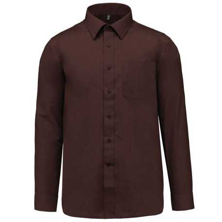 Pánska košeľa (KARIBAN JOFFREY LONG SLEEVE SHIRT) > hnedá > 2XL