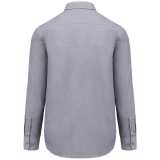 Pánska košeľa (KARIBAN JOFFREY LONG SLEEVE SHIRT) > strieborná > 2XL
