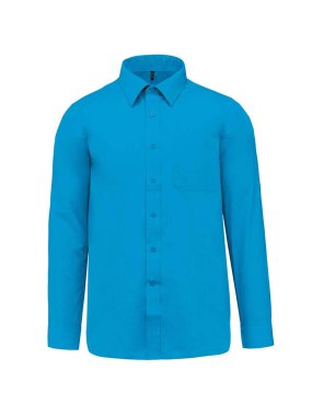 Pánska košeľa (KARIBAN JOFFREY LONG SLEEVE SHIRT) > tyrkysová (bright) > S
