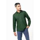 Pánska košeľa (KARIBAN JOFFREY LONG SLEEVE SHIRT) > zelená (burnt lime) > 2XL