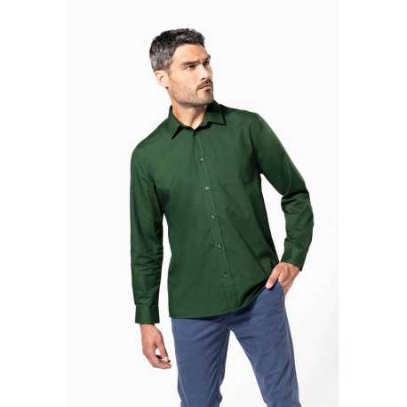 Pánska košeľa (KARIBAN JOFFREY LONG SLEEVE SHIRT) > zelená (burnt lime) > 2XL
