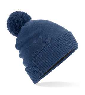 Unisex čiapka (Beechfield Water Repellent Thermal Snowstar Beanie) > modrá (steel)