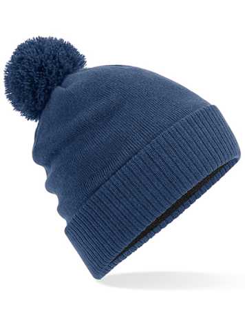 Unisex čiapka (Beechfield Water Repellent Thermal Snowstar Beanie) > modrá (steel)