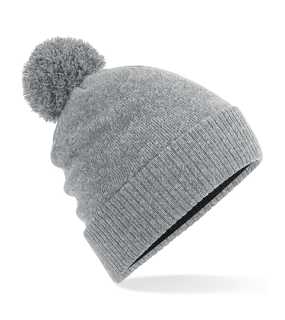 Unisex čiapka (Beechfield Water Repellent Thermal Snowstar Beanie) > šedá (heather)