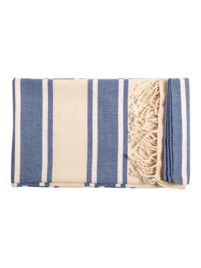 Plážový uterák > modrá / prírodná