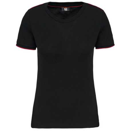 Dámske tričko (Designed To Work LADIES SHORT-SLEEVED DAYTODAY T-SHIRT)>čierna / červená>XL