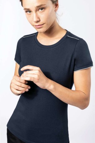 Dámske tričko (Designed To Work LADIES SHORT-SLEEVED DAYTODAY T-SHIRT)>čierna / červená>XL