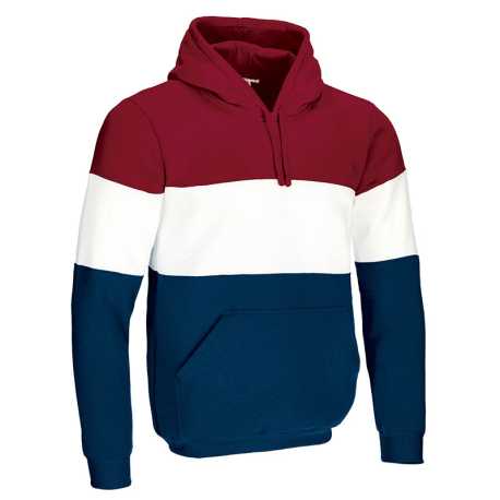 Pánska mikina (VARSITY) > červená (lotto) / biela / modrá (orion navy) > 2XL