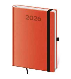 Diár (Print Pop 2026) - 14,5 x 20,5 cm > oranžová > denný A5
