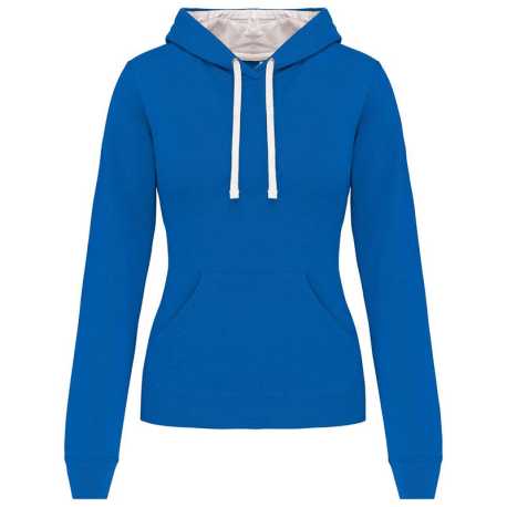 Dámska mikina (KARIBAN LADIES’ CONTRAST HOODED SWEATSHIRT)>modrá (light royal)>L