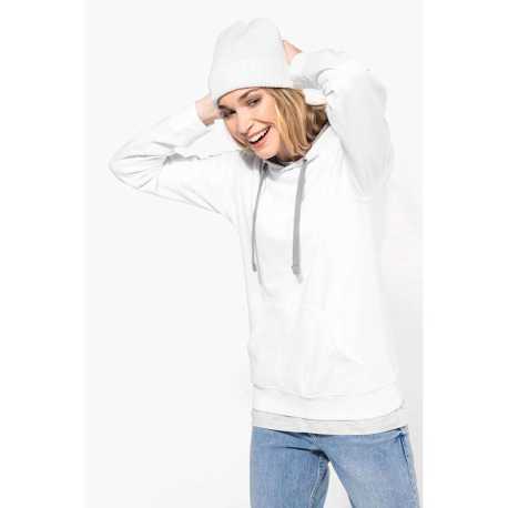 Dámska mikina (KARIBAN LADIES’ CONTRAST HOODED SWEATSHIRT) > oranžová / biela > L