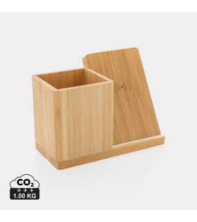 Bezdrôtová nabíjačka Calgary 10W z FSC bambusu > hnedá