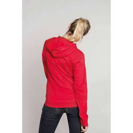 Pánska mikina(KARIBAN LIGHT COTTON HOODIE) > červená > XL
