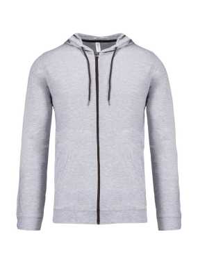 Pánska mikina(KARIBAN LIGHT COTTON HOODIE) > šedá (oxford) > M