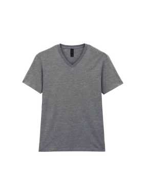 Unisex tričko (GILDAN SOFTSTYLE ADULT V-NECK T-SHIRT) > šedá (rssport) > M
