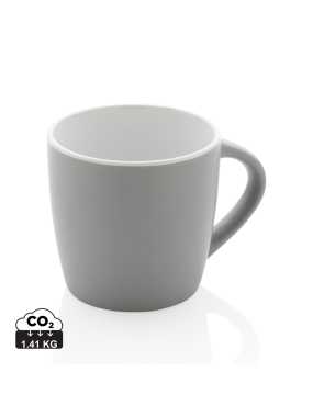 Keramický hrnček s farebným vnútrom > šedá / biela