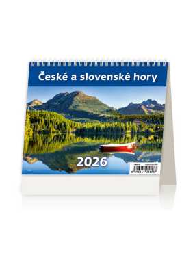 Stolový kalendár (České a slovenské hory 2026) - 17,1 x 16,4 cm