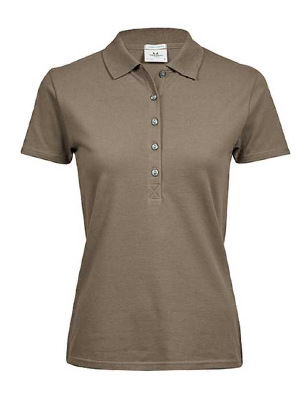 Dámska polokošela (Tee Jays Womens Luxury Stretch Polo) > hnedá (clay) > S