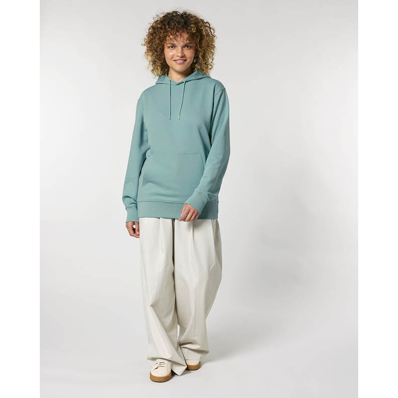 Unisex mikina (STANLEY/STELLA Archer) > zelená (teal monstera) > L