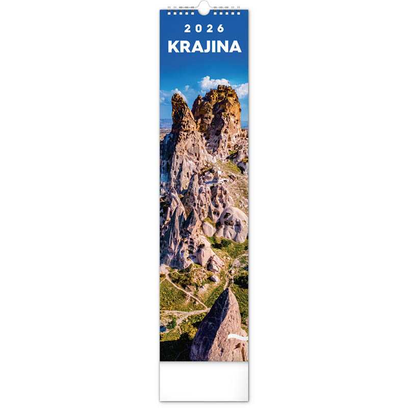Nástenný kalendár (Krajina CZ/SK 2026) - 12 x 48 x 1 cm