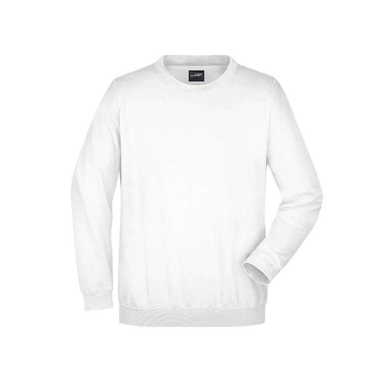 Unisex mikina (JN Round Sweat Heavy) > biela > S