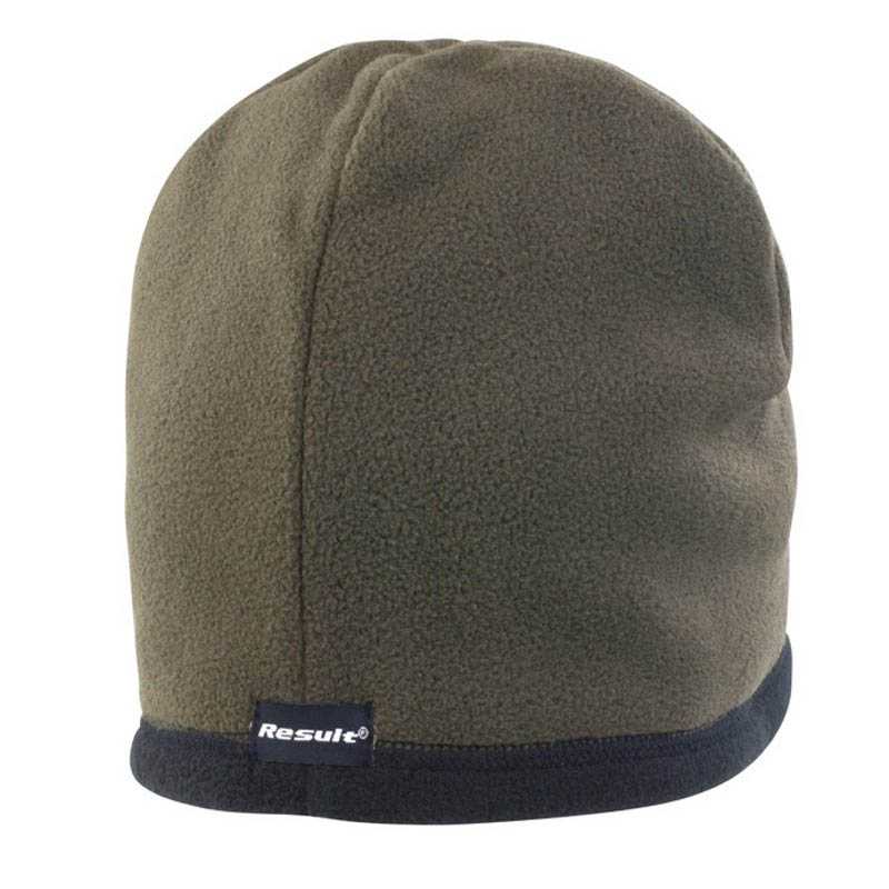 Čiapka (RESULT DOUBLE MICRO REVERSIBLE BOB HAT) > zelená (olive) / čierna > L